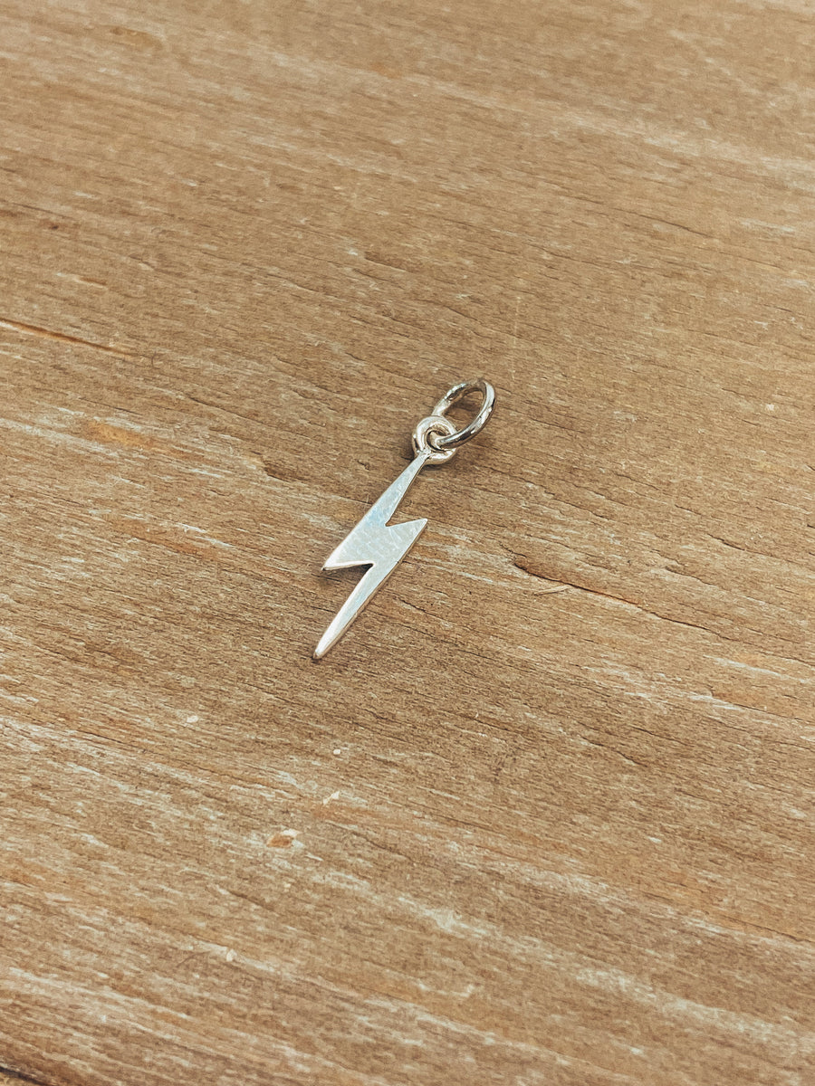 Permanent Jewelry CharmLightning Bolt Just Peachy Double Wide Designs