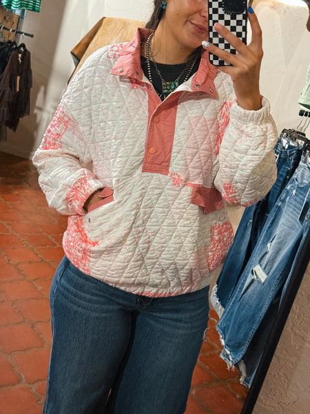 Floral Quilted Sweater