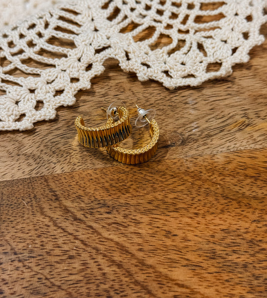 Boho Textured Hoops