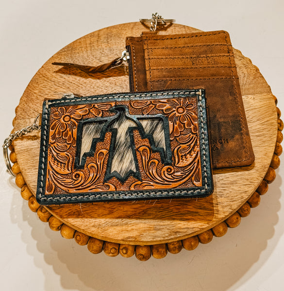 Western Cowhide & Leather Coin Purse