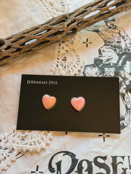 Conch Heart Studs