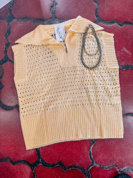 Remi Knit Tank Yellow