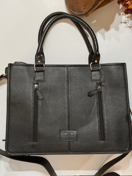 Tooled Leather & Cowhide Bag