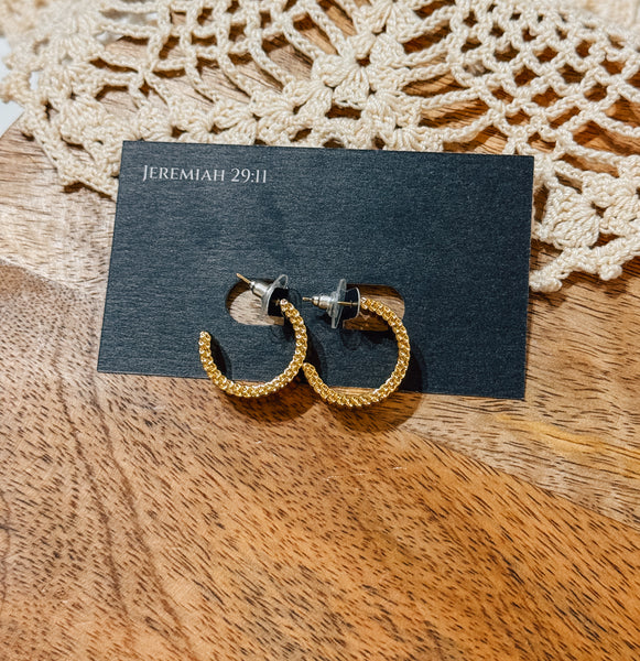 Boho Textured Hoops