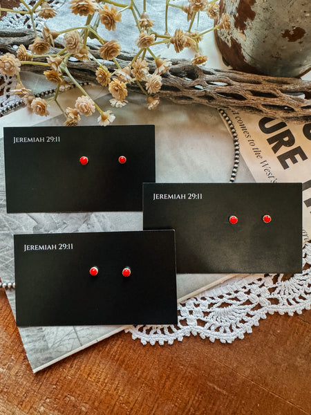 Coral Glow Studs