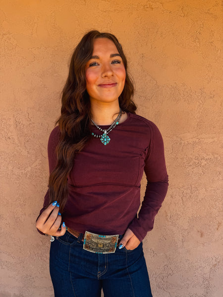 Crimson Cowgirl Long Sleeve