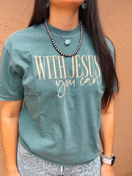With Jesus Tee