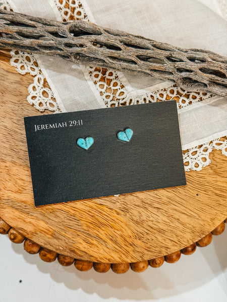 Inlay Heart Studs