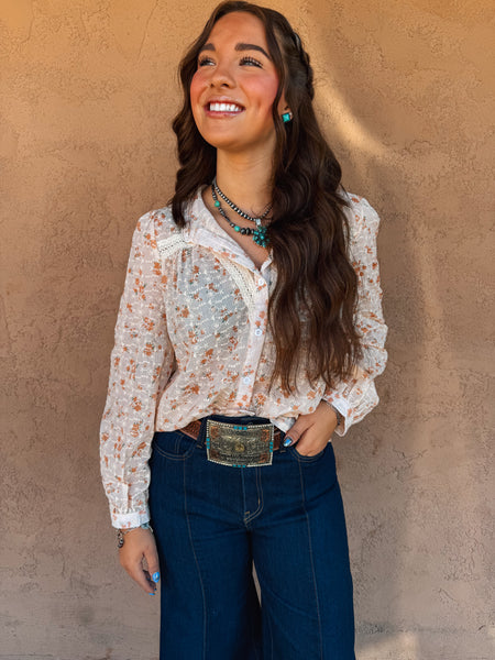 Floral Puff Sleeve Blouse