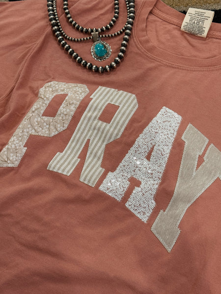Mauve Pink Pray T-Shirt