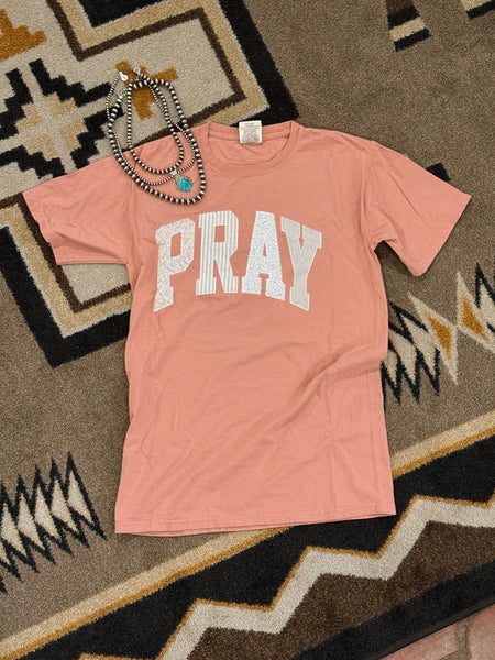 Mauve Pink Pray T-Shirt
