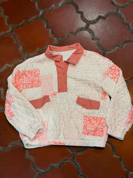 Floral Quilted Sweater