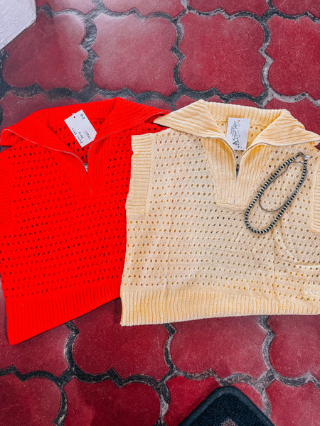 Remi Knit Tank Red