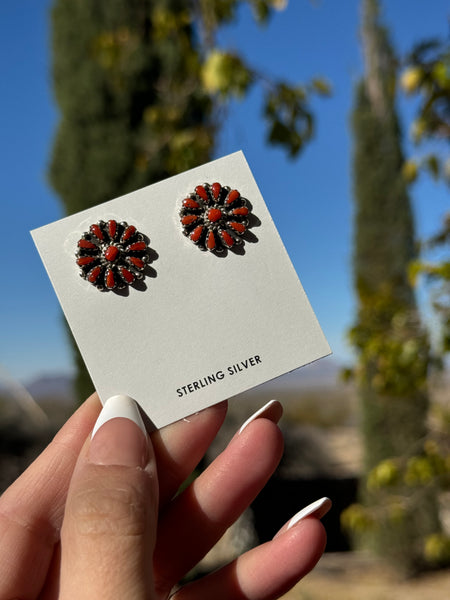 Coral Cluster Studs