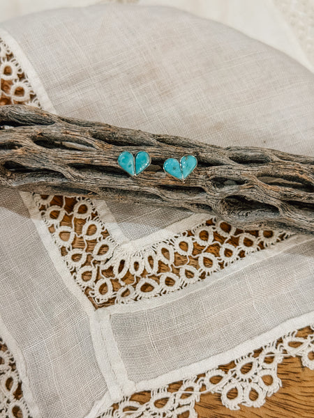 Inlay Heart Studs