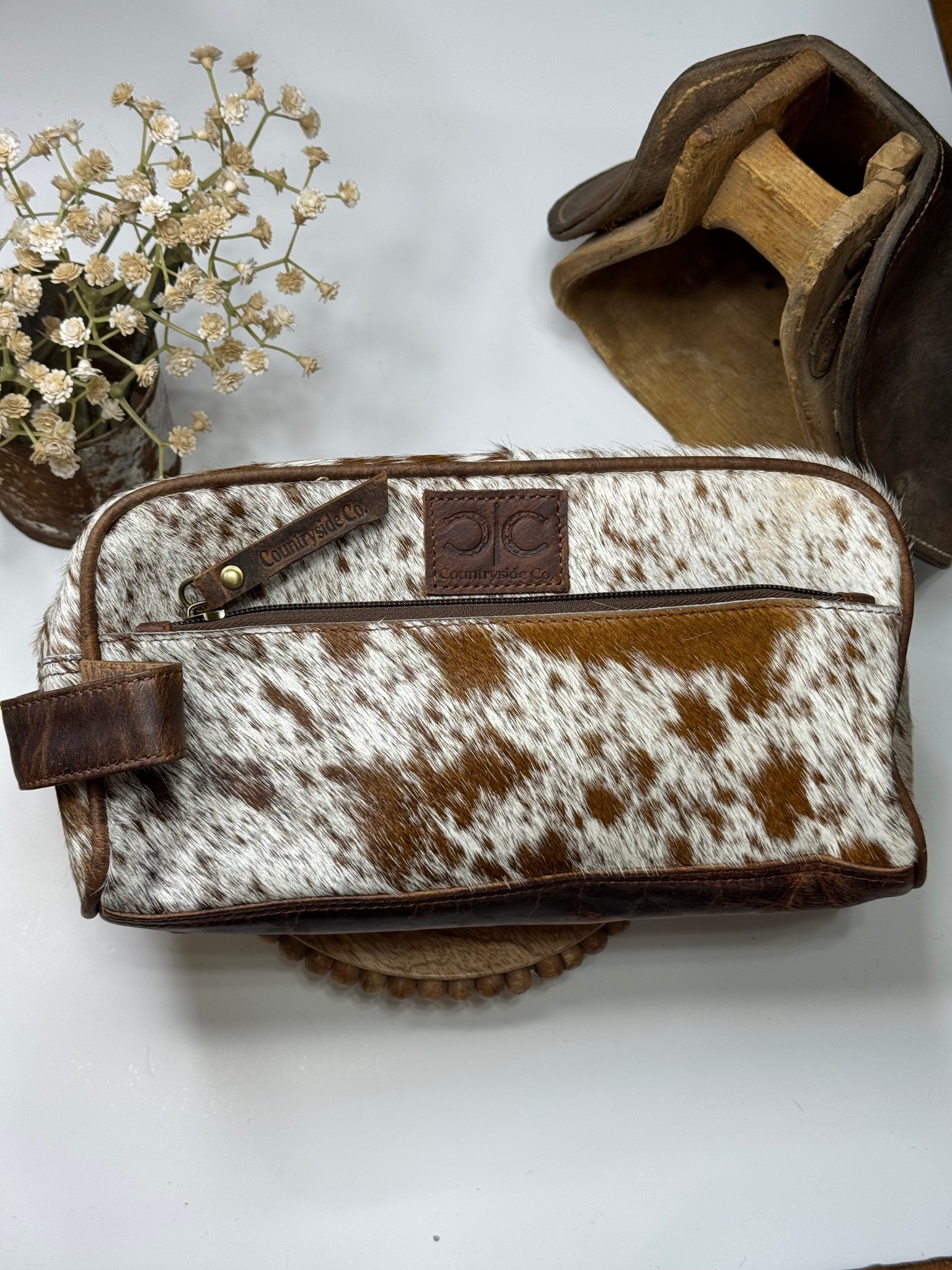 Cowhide Toiletry Bag-A