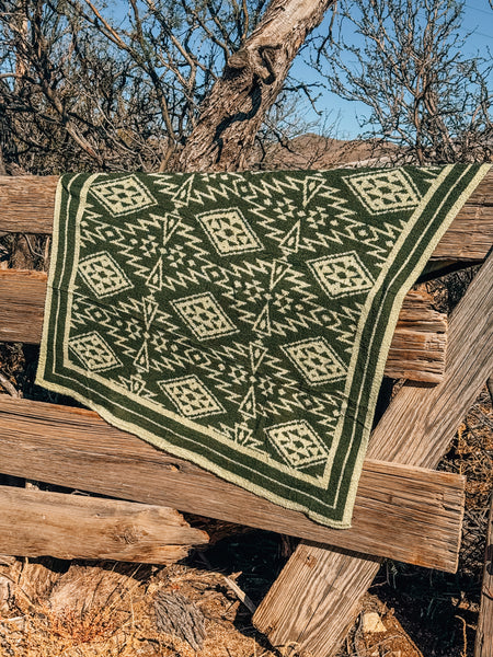 Olive Ivory Blanket