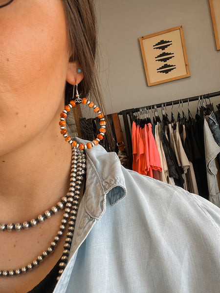 Spiny Oyster & Pearl Hoops
