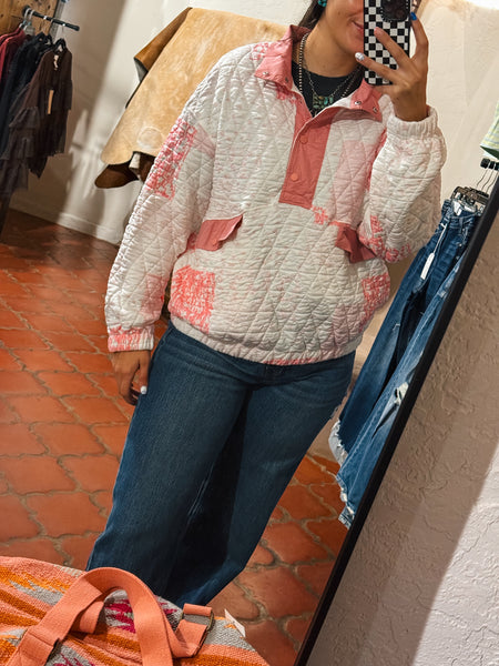 Floral Quilted Sweater
