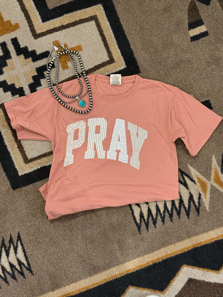 Mauve Pink Pray T-Shirt