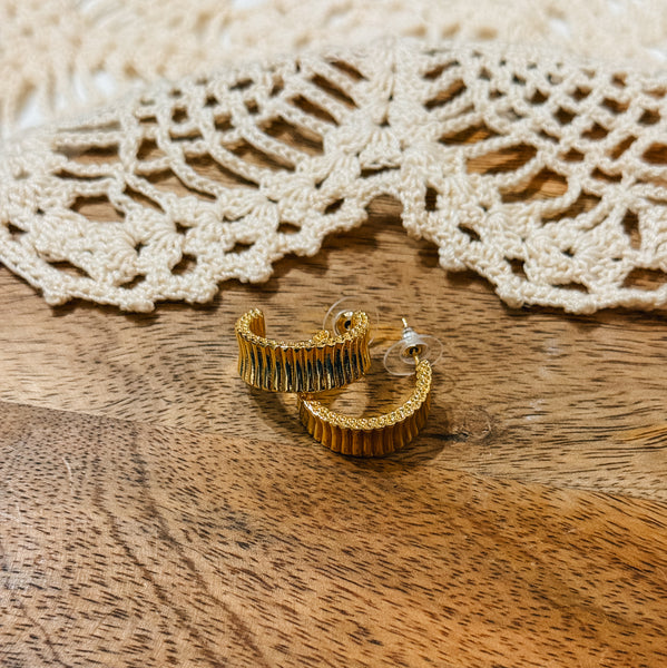 Boho Textured Hoops