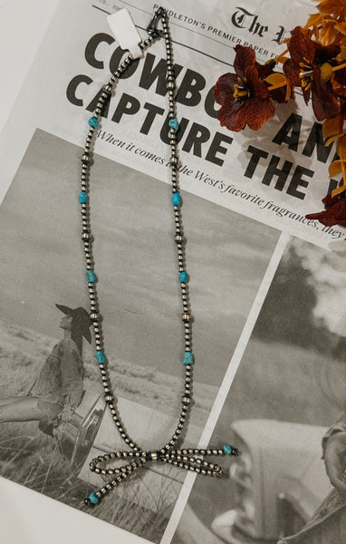 Turquoise Bow Necklace