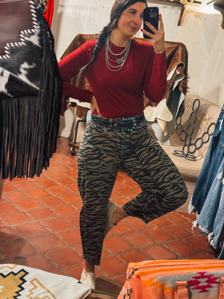 Zebra Print Jeans