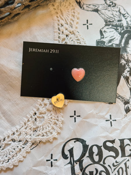 Conch Heart Studs