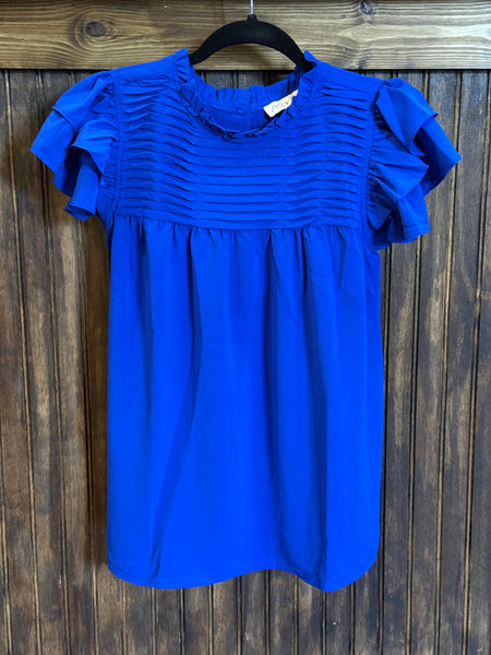 Ellie Ruffle Sleeve Top