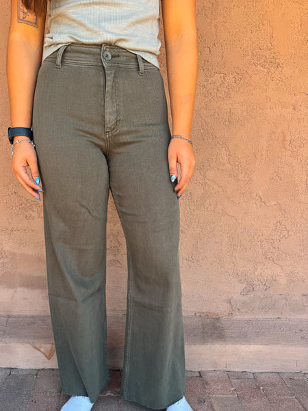 Olive Straight Leg Jeans