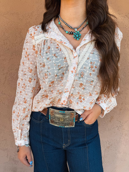 Floral Puff Sleeve Blouse