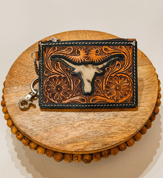 Western Cowhide & Leather Coin Purse