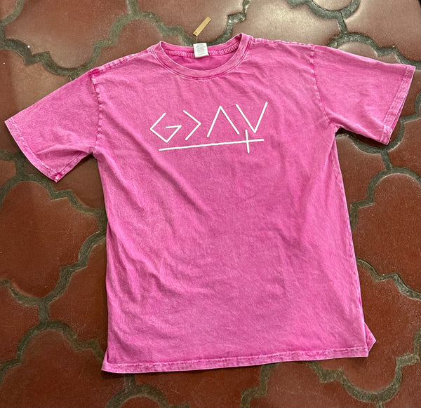God is Greater Mineral Wash Tee
