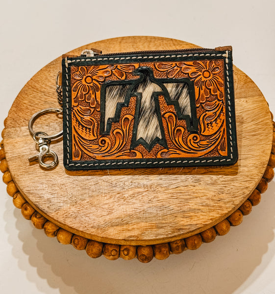 Western Cowhide & Leather Coin Purse