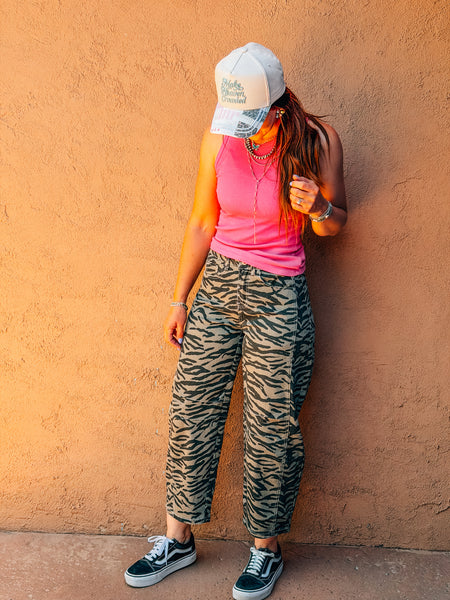Zebra Print Jeans