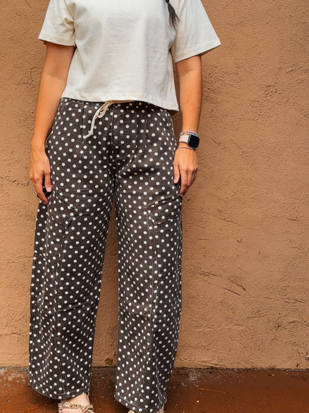 Polka Dot Cargo Pants