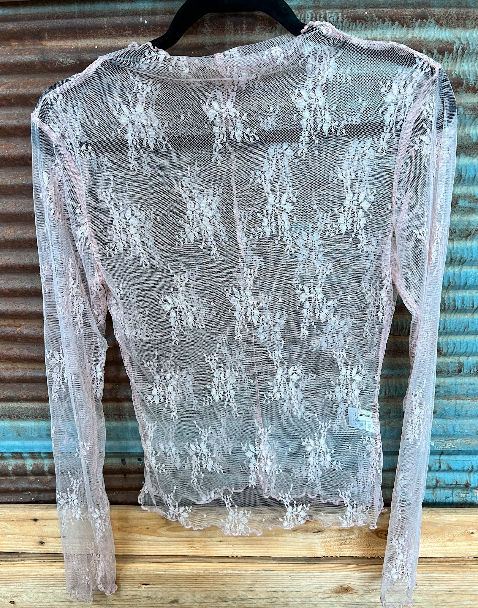lace mesh blouse