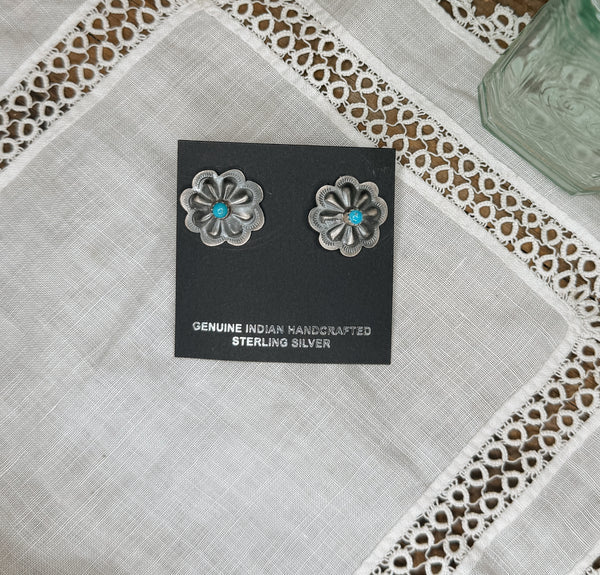 Turquoise Morgan Concho Studs
