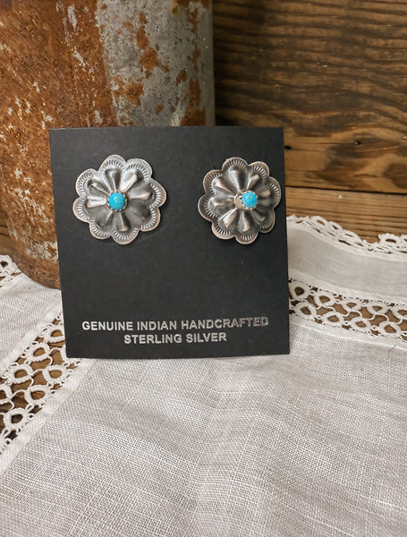 Turquoise Morgan Concho Studs