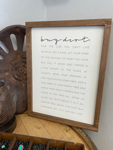 Buy Dirt Sign