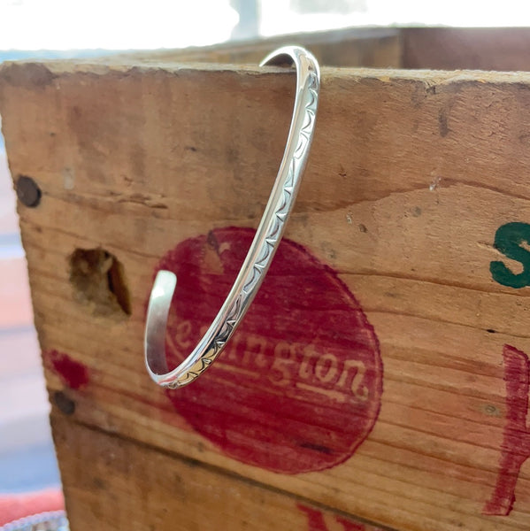 Sterling silver stacker cuff