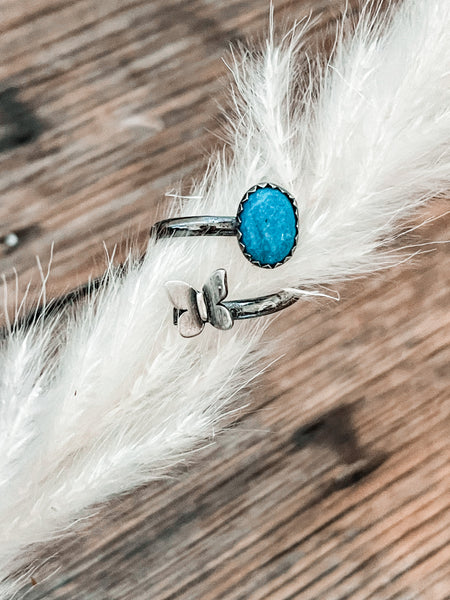 Butterfly Turquoise Wrap Ring (Made To Order)